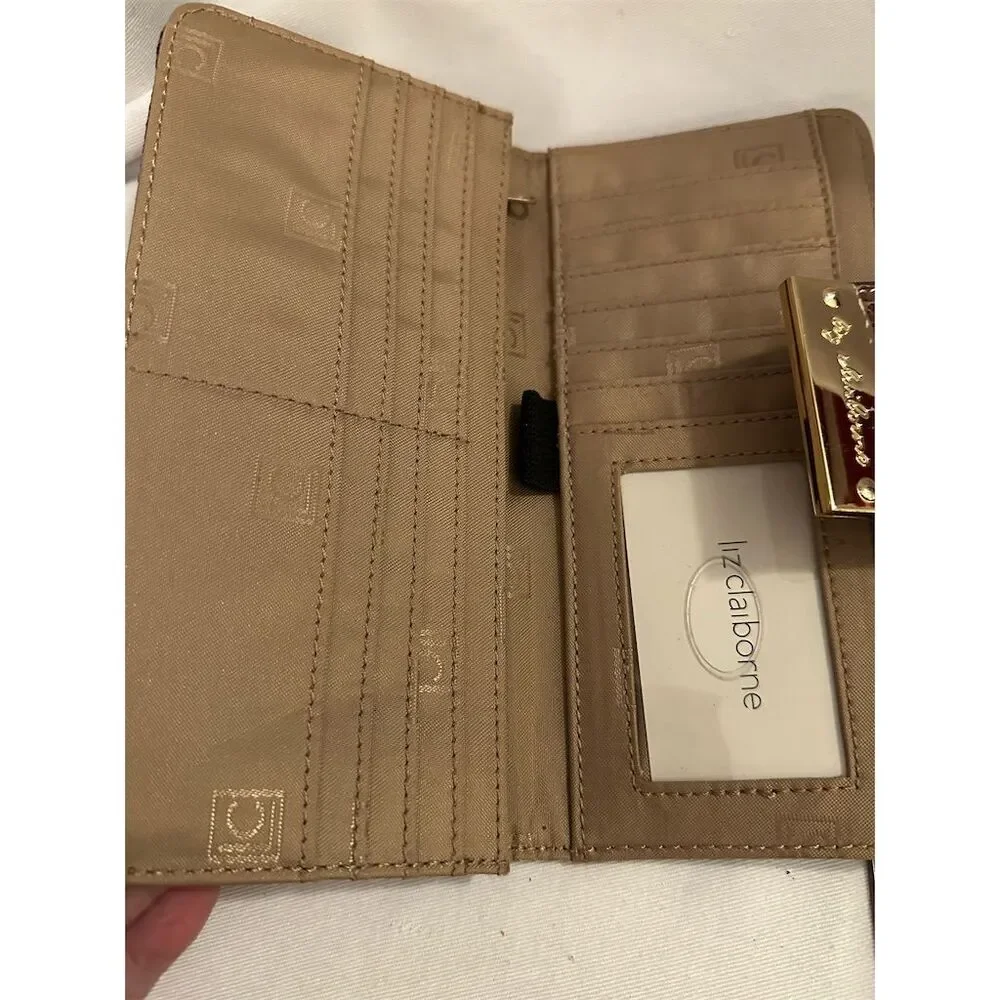 Liz Claiborne Women's Brown Python Animal Print Wallet